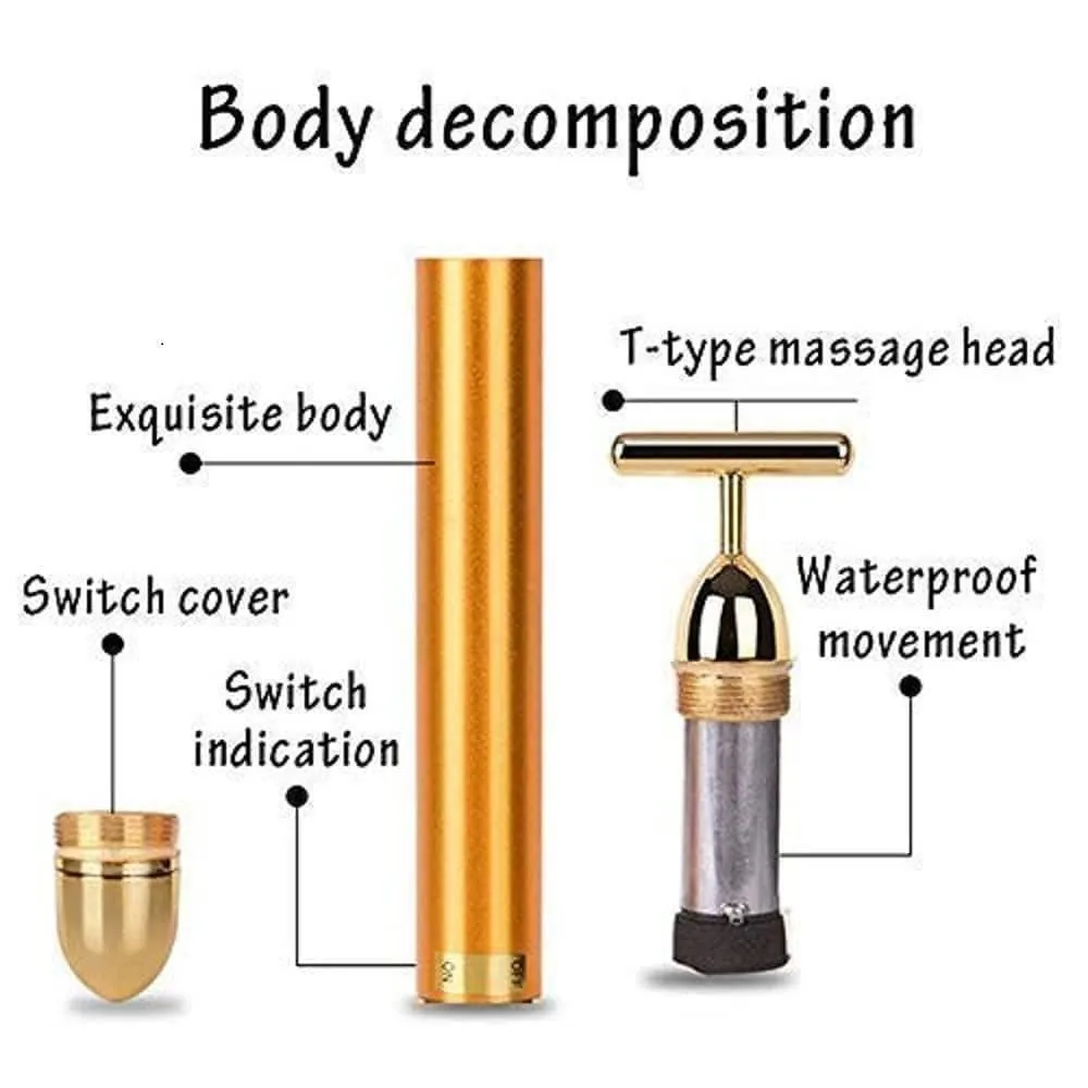 24K Gold Electric Facial Massage Roller