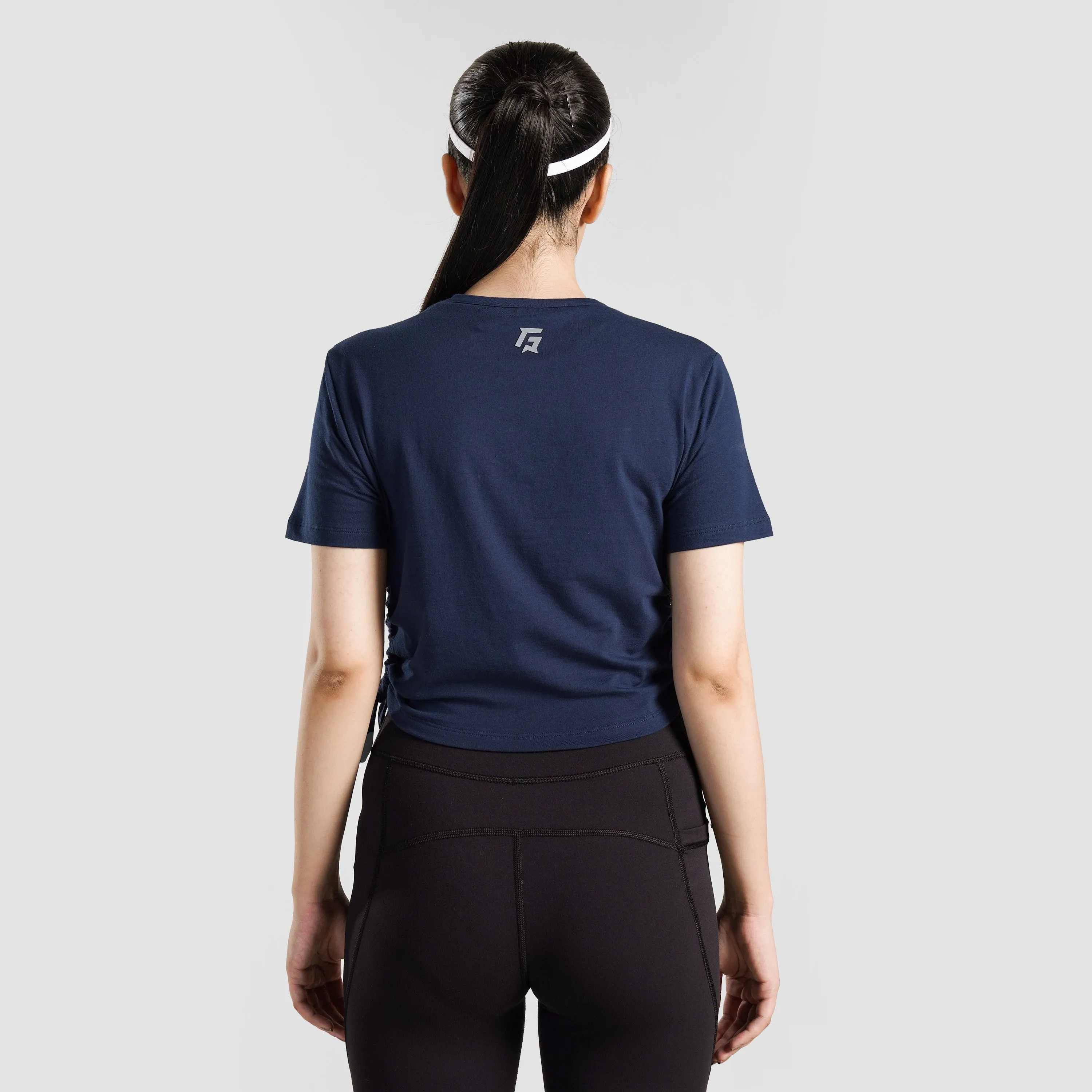 Active Shape Crop Tee (Navy)