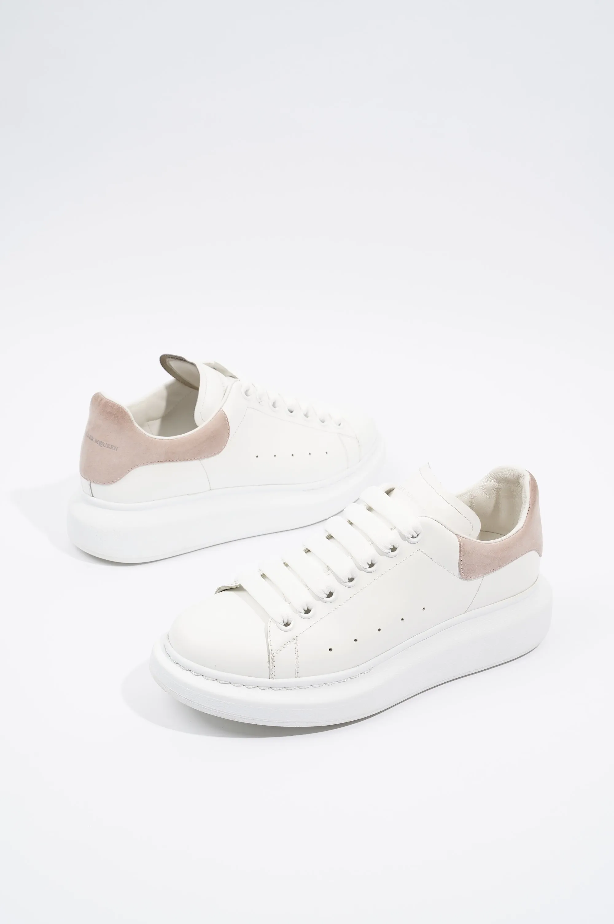 Alexander McQueen Womens Oversized Sneaker White / Nude Tab EU 39.5 UK 6.5