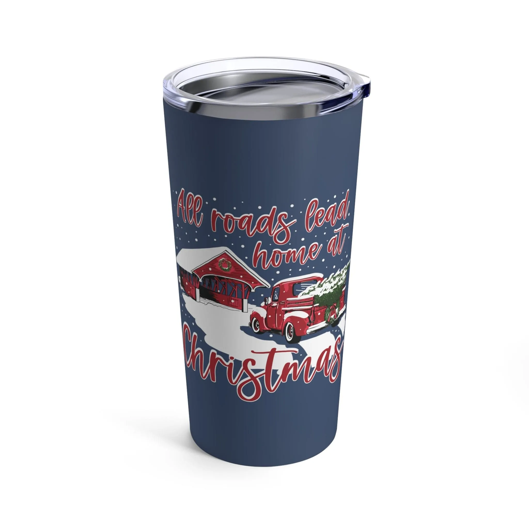 All Roads Christmas Bridge Tumbler 20oz