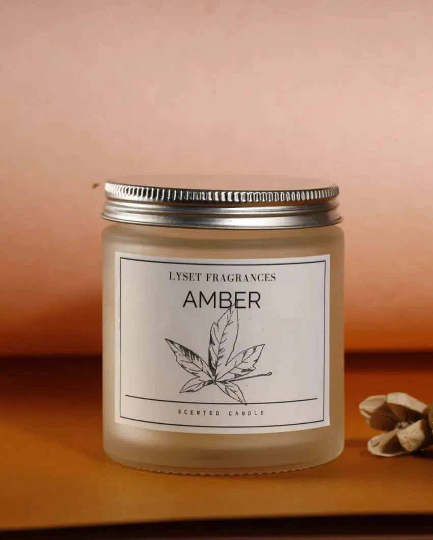 Amber Glass Jar Scented Candle