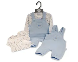 Baby Boys 2 pcs Dungaree Set - Sweet Heart (NB-6 Months) (PK6) Bis-2020-2511