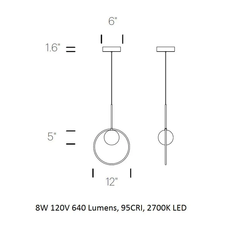 Bola Halo Pendant Light