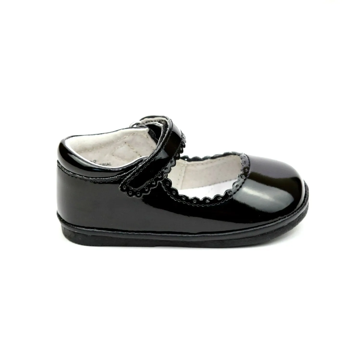 Cara Patent Leather Scalloped Mary Jane  | F202 Black