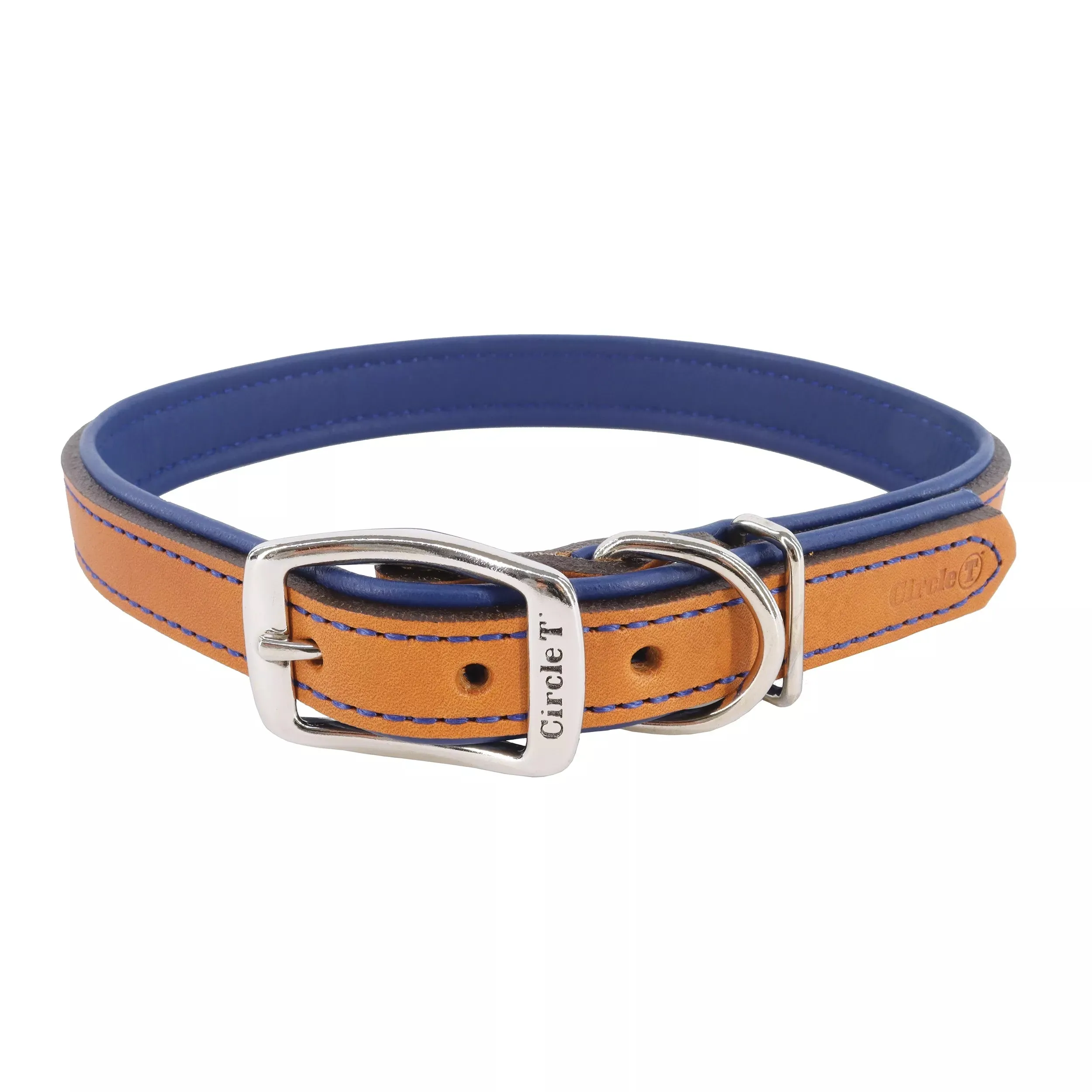 Circle T Double Layered Leather Fashion Collar