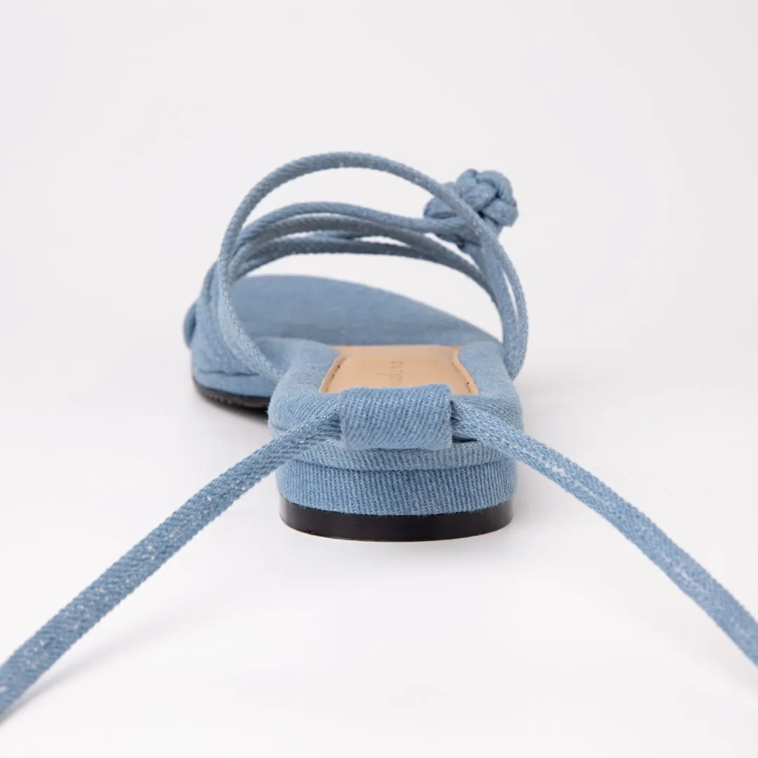 Double Chinese Knot Flats (Light Denim)