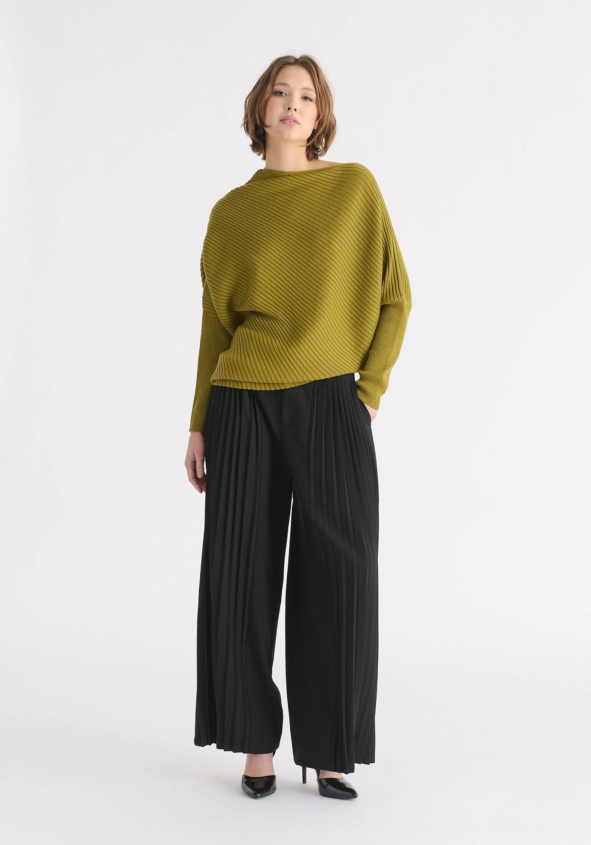 Draped Knitted Jumper