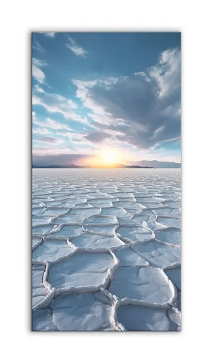 Endless Serenity: Salt Flat Horizon at Dusk