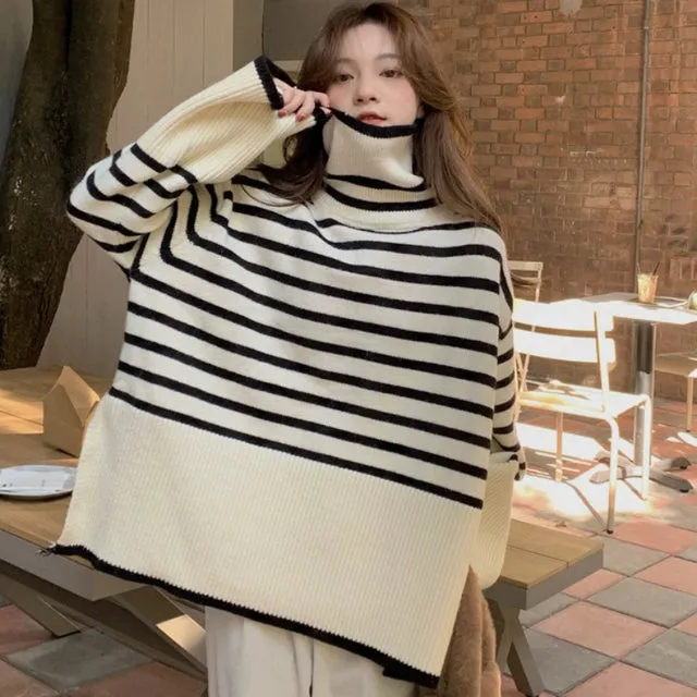 Fashionable Korean Style Short Knitted Sweater Top Casual Wear