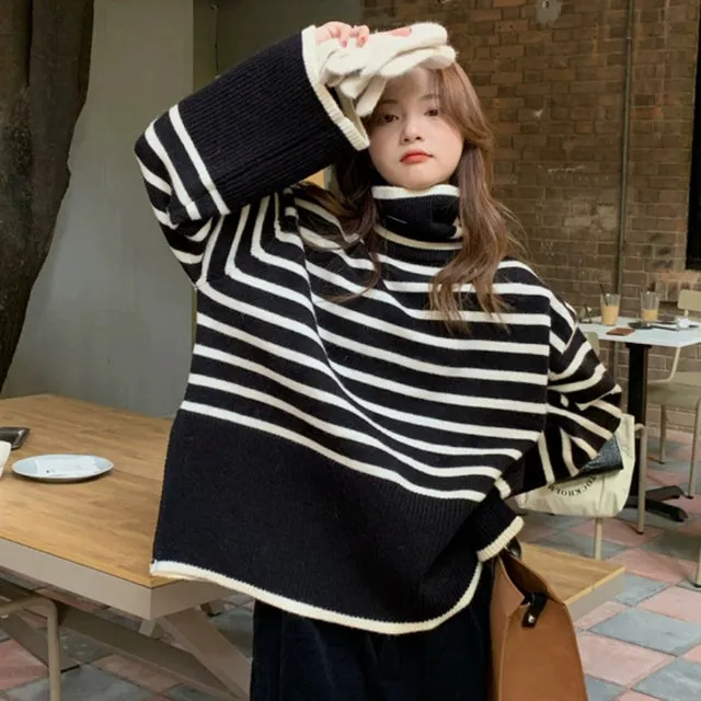 Fashionable Korean Style Short Knitted Sweater Top Casual Wear