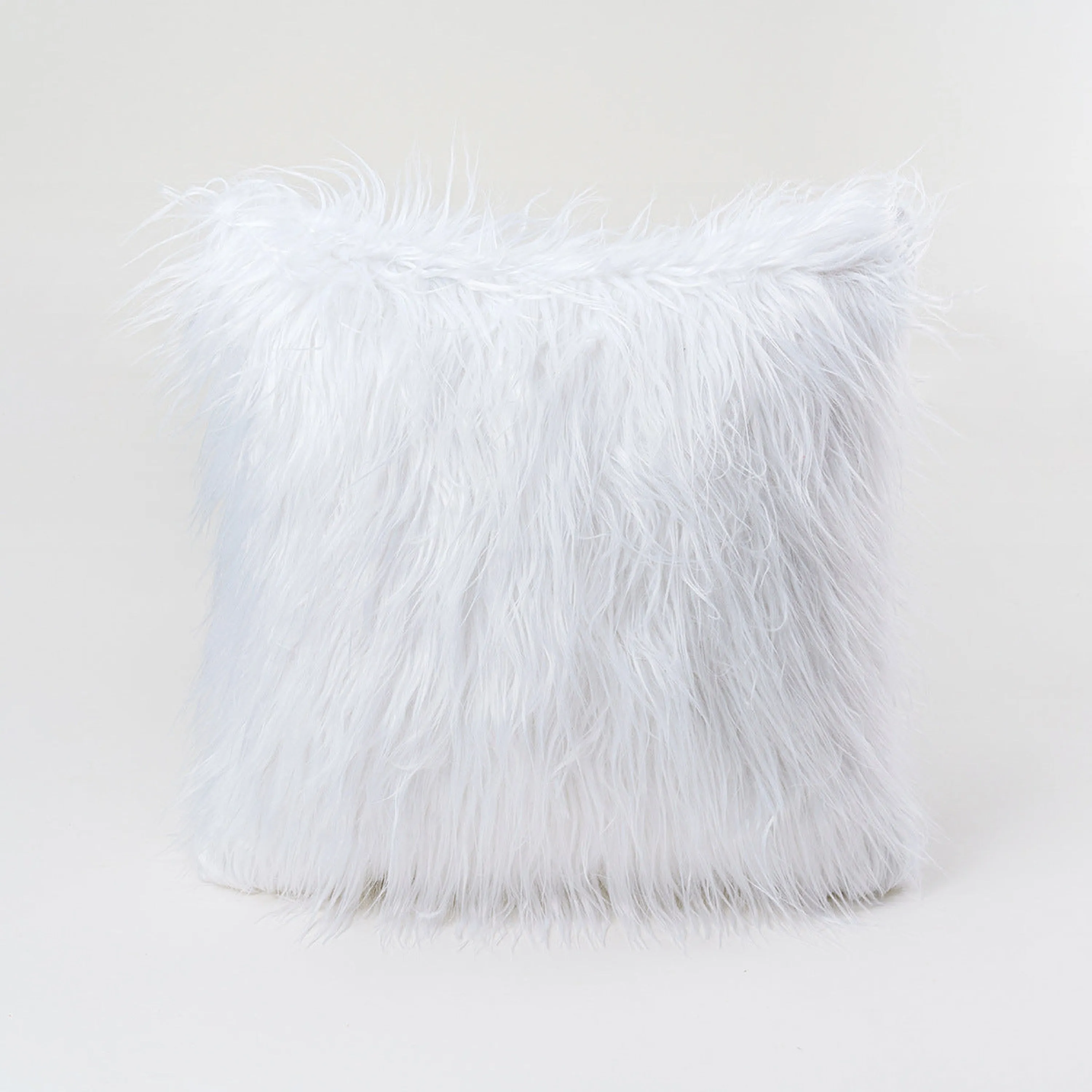 Furry Pillow Cover & Cushion / Gray