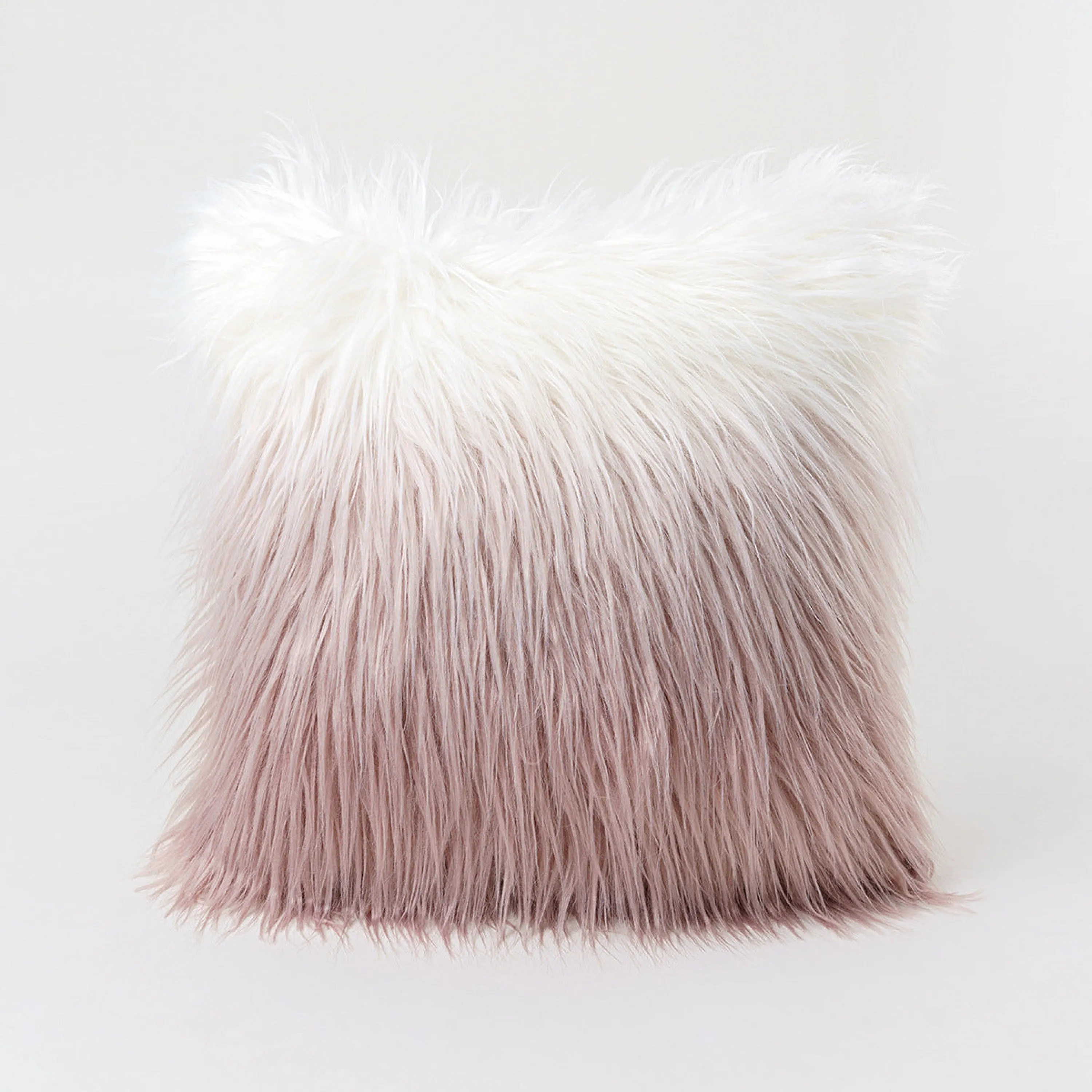 Furry Pillow Cover & Cushion / Pink