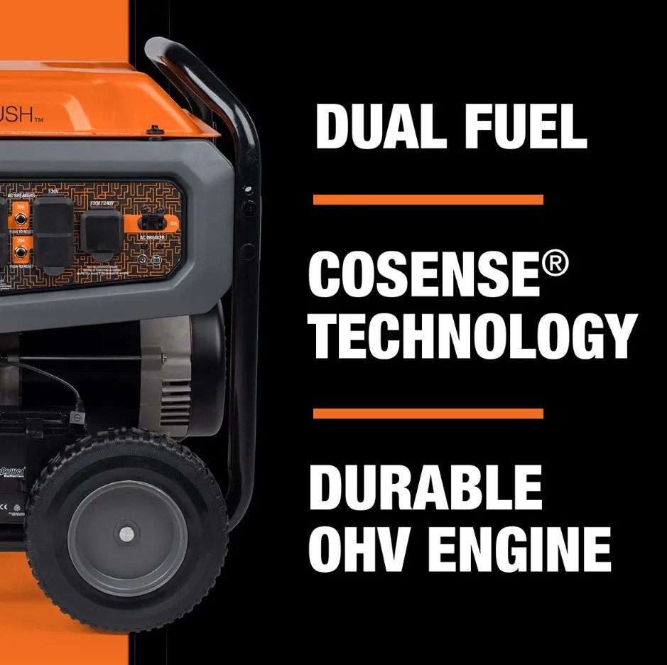 Generac GP7500EDF 7500W/9400W Dual Fuel Generator Electric Start New