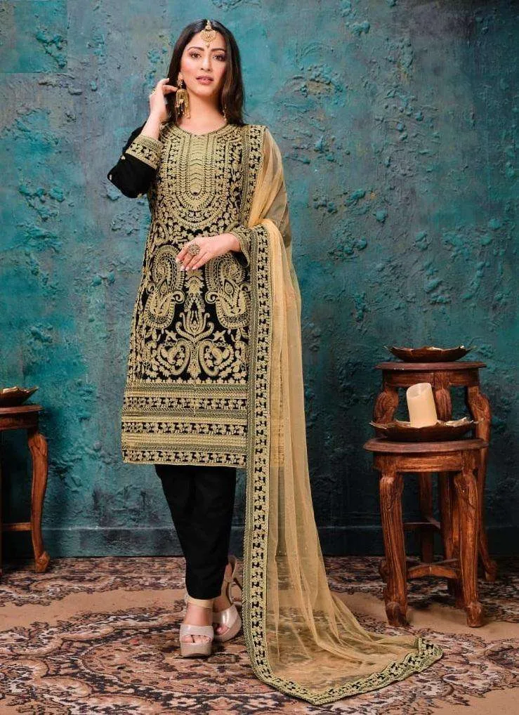 Georgette Hit Original Pakistani Style Festive Party Wear Straight Salwar Kameez