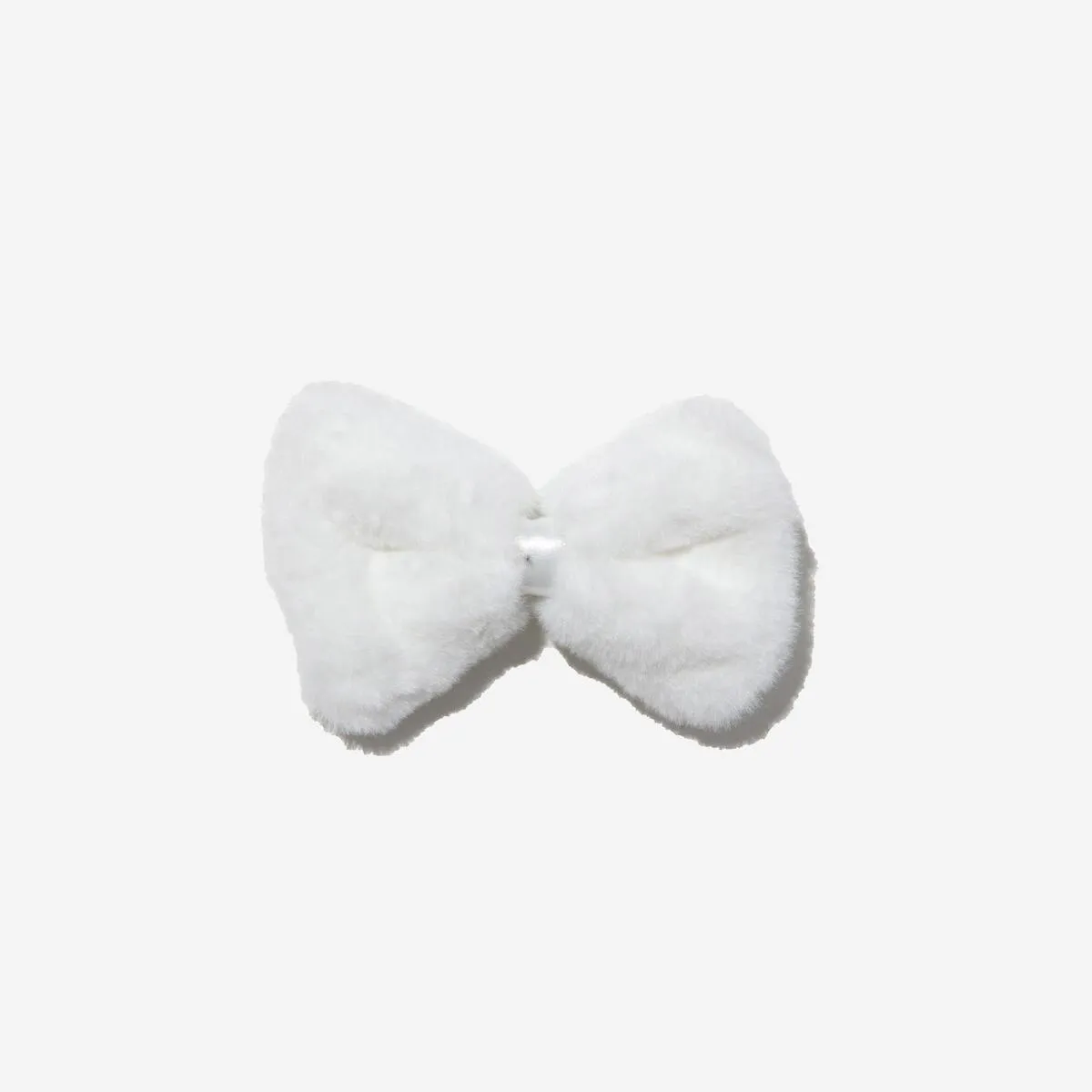 Girl Clip | Fur Bow - White | Petite Hailey