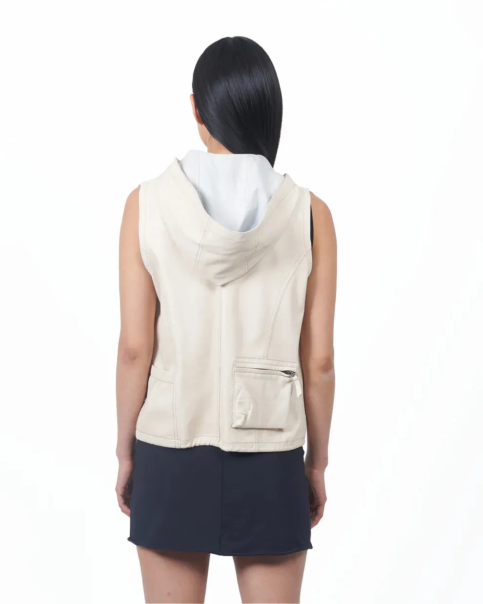 GRETA WASHED LEATHER VEST 586V128