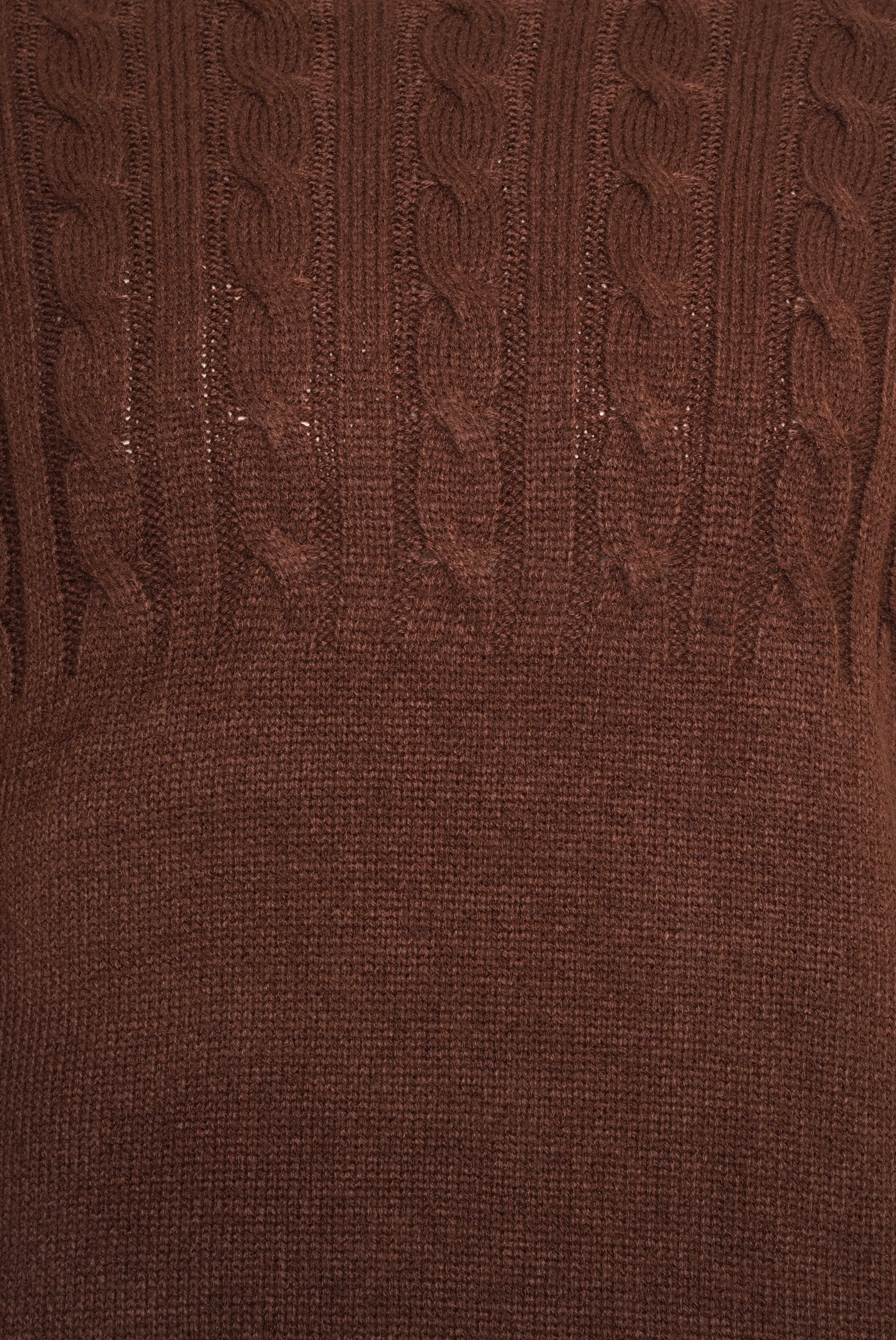 Haydn Knitted Crew Neck Chocolate Jumper