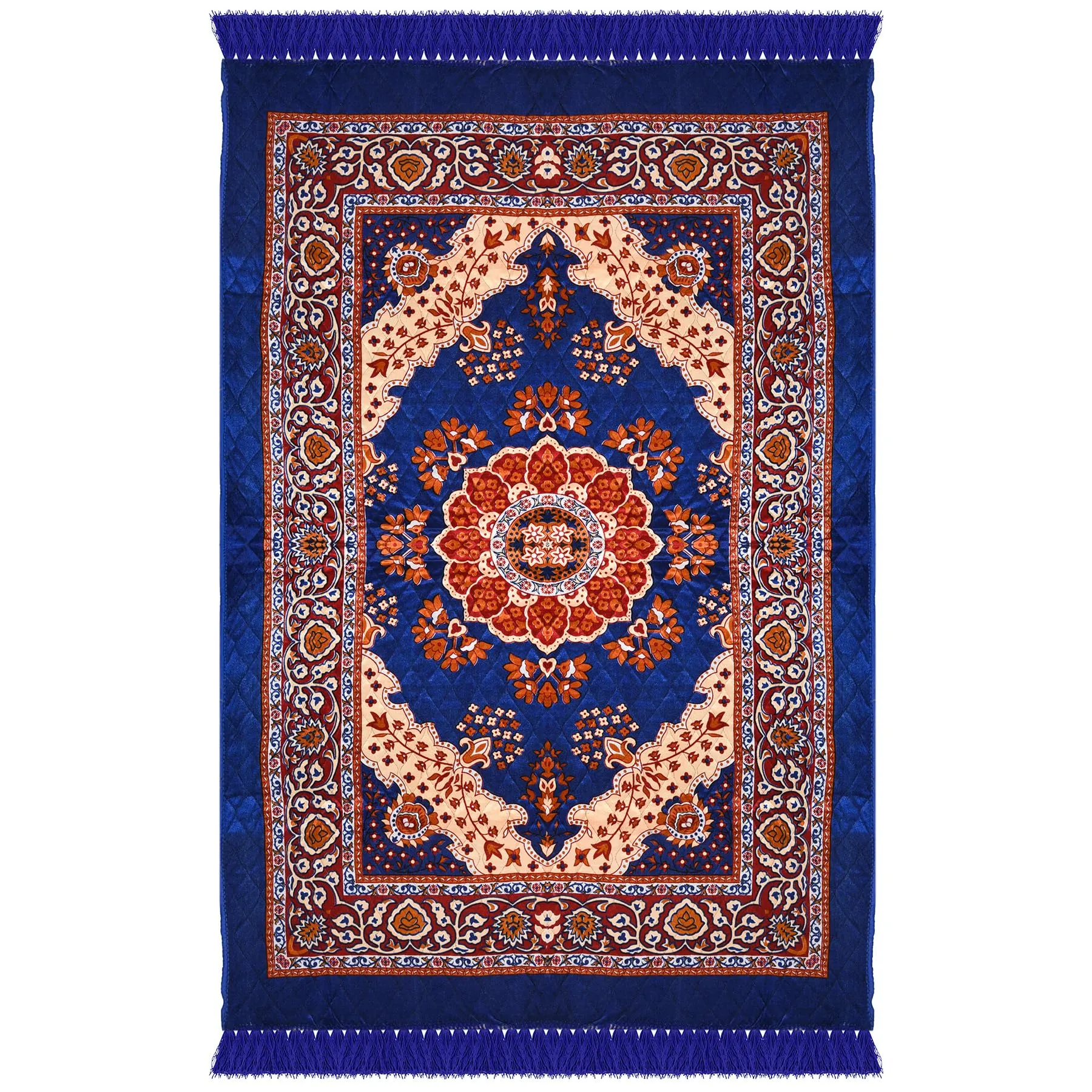 Heart Home Carpet|Velvet Carpet-Rug for Home Décor|Carpet Rug for Bedroom|Carpet for Living Room|Prayer-Yoga Mat|Carpet for Hall|4x6 Ft|Blue