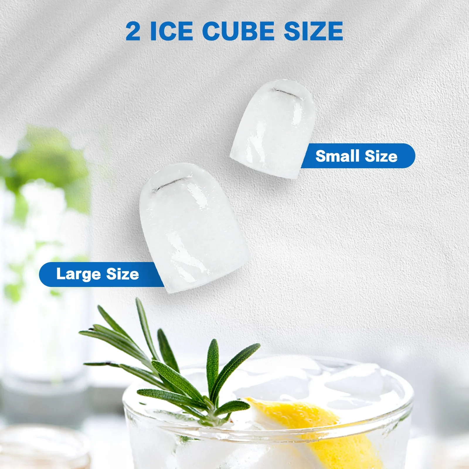 High-Capacity Portable Ice Maker, 12kg/24Hr, 2 Sizes, X-BULL