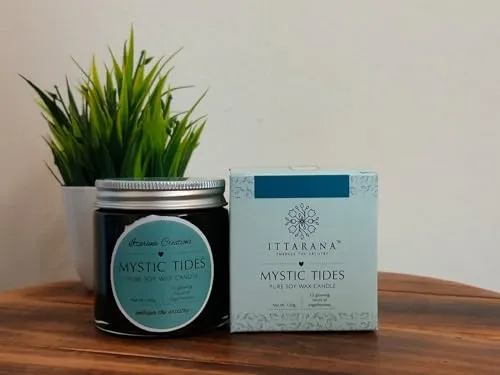 Ittarana Creations Pure Soy Wax Mystic Tides Candles for Home Decor (100g)