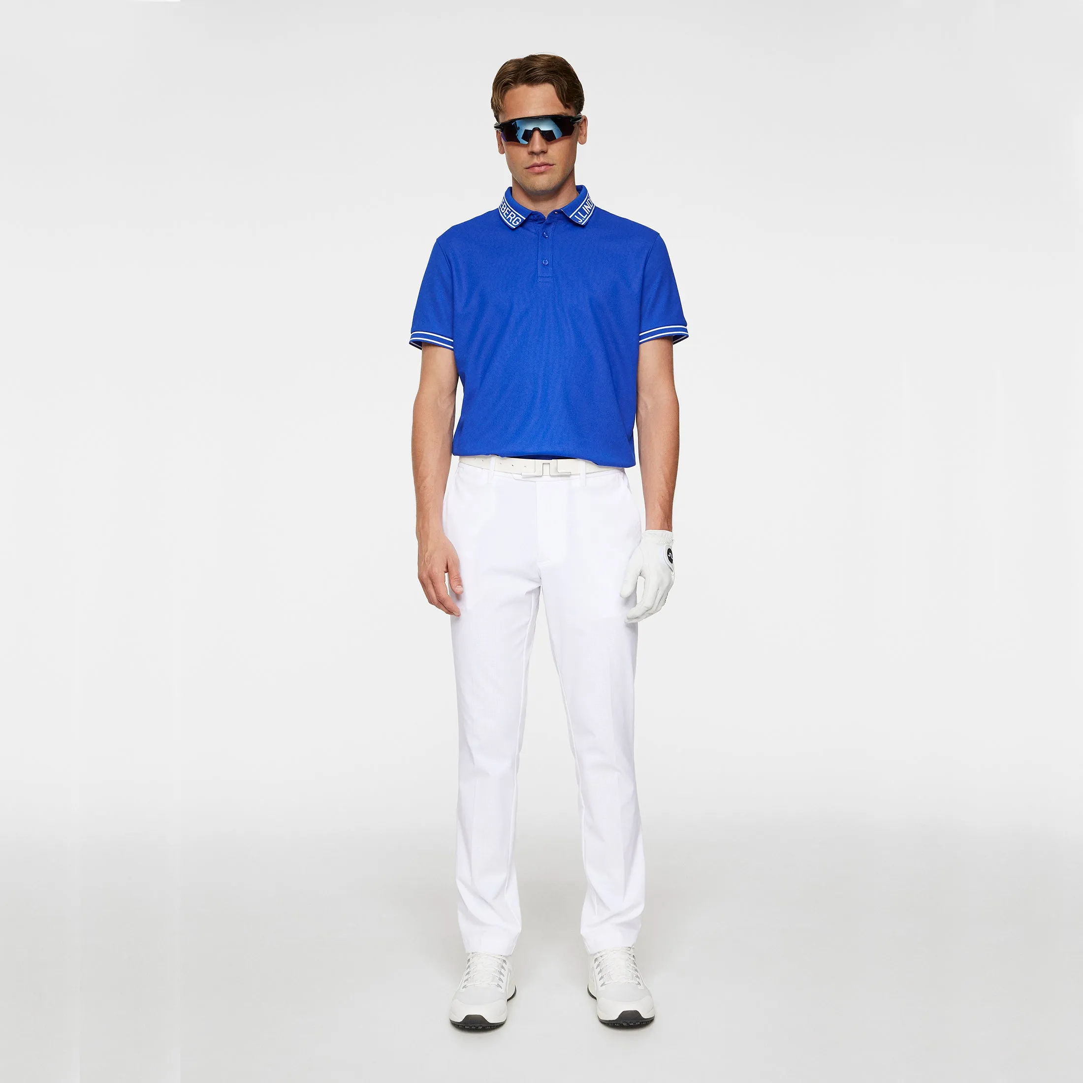 J.Lindeberg Austin Regular Fit Golf Shirt - Club Blue