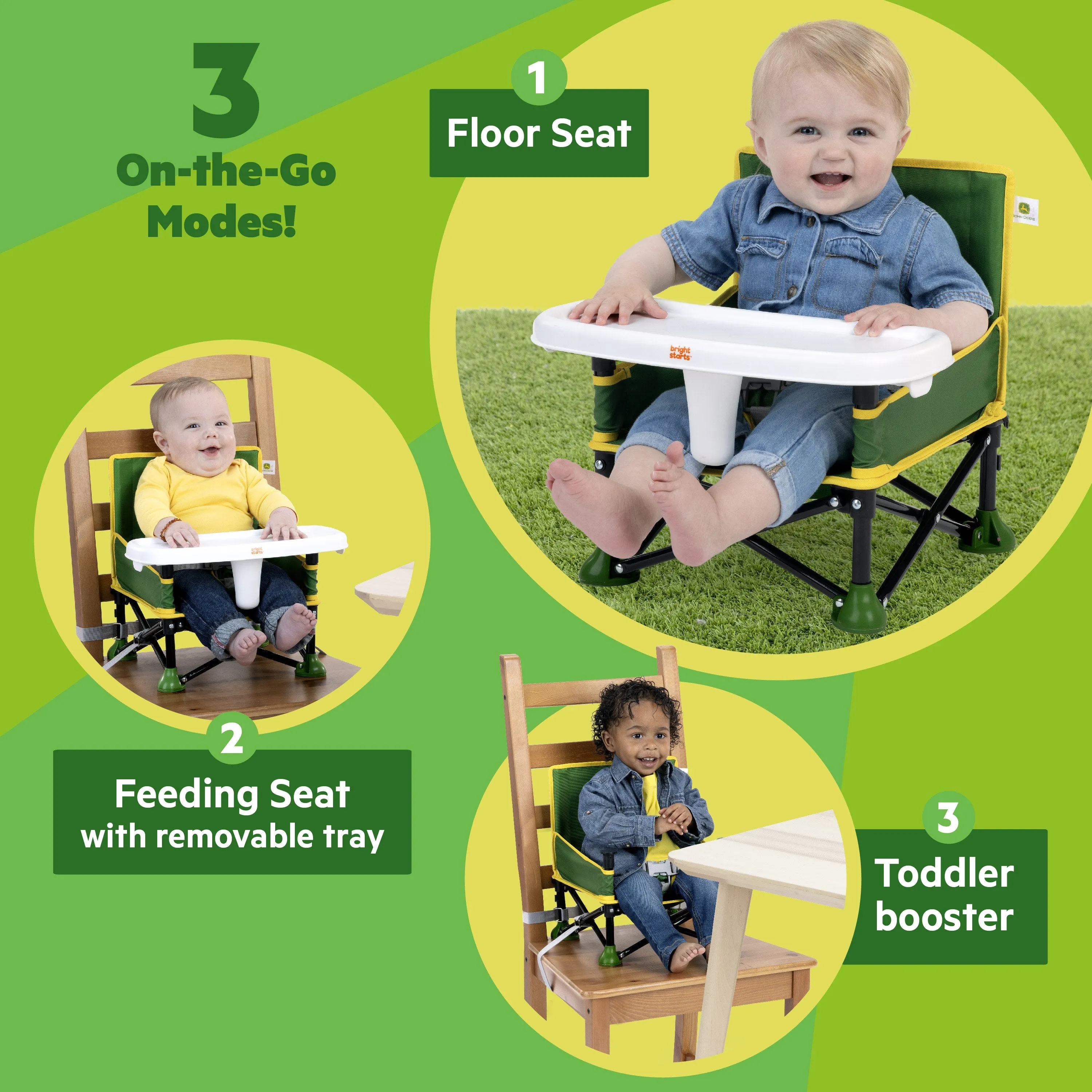 John Deere Pop 'N Sit Portable Booster Seat