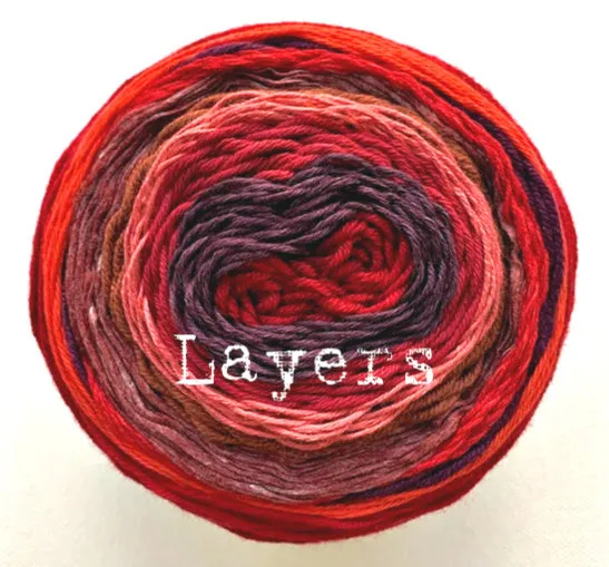 Layers yarn cakes