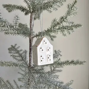 LED Ceramic House Ornament