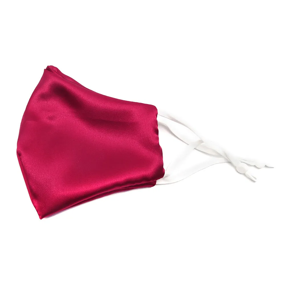 Lisette Fuchsia Silky Satin Fashion Mask