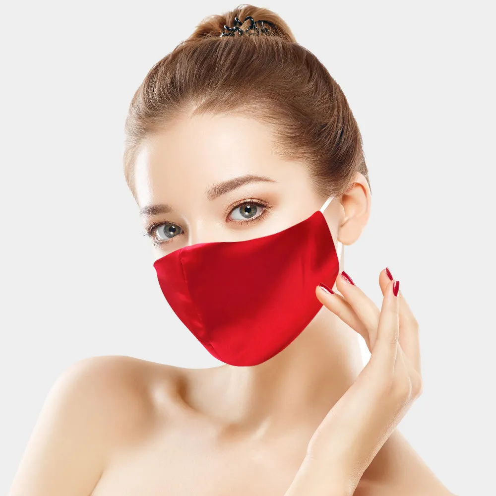 Lisette Fuchsia Silky Satin Fashion Mask