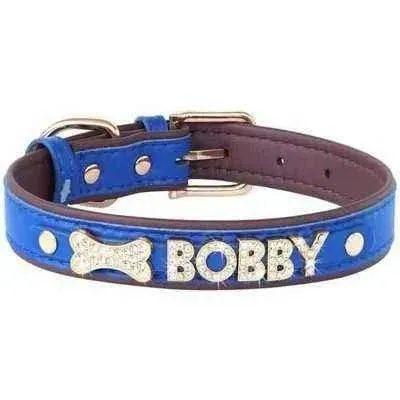 Luxury Rhinestone Pet Collar with Letter Charm