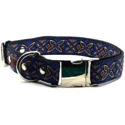 Majestic Cotton Dog Collar with Custom Engraving