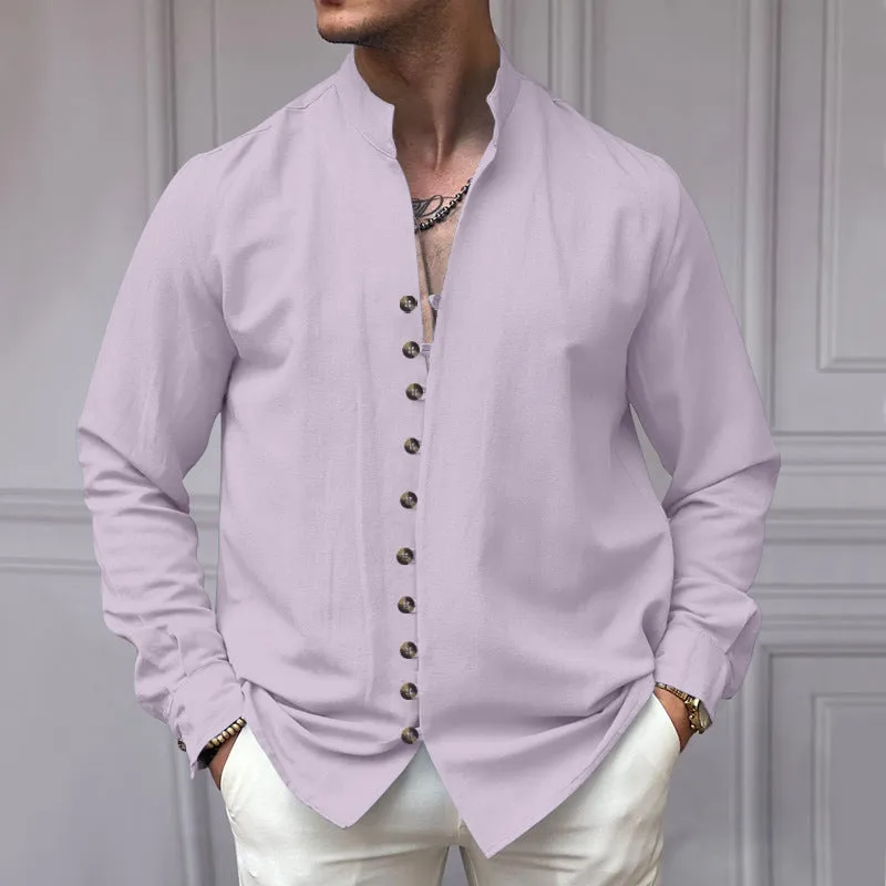 Men's Ethnic Style Linen Casual Loose Style Shirt