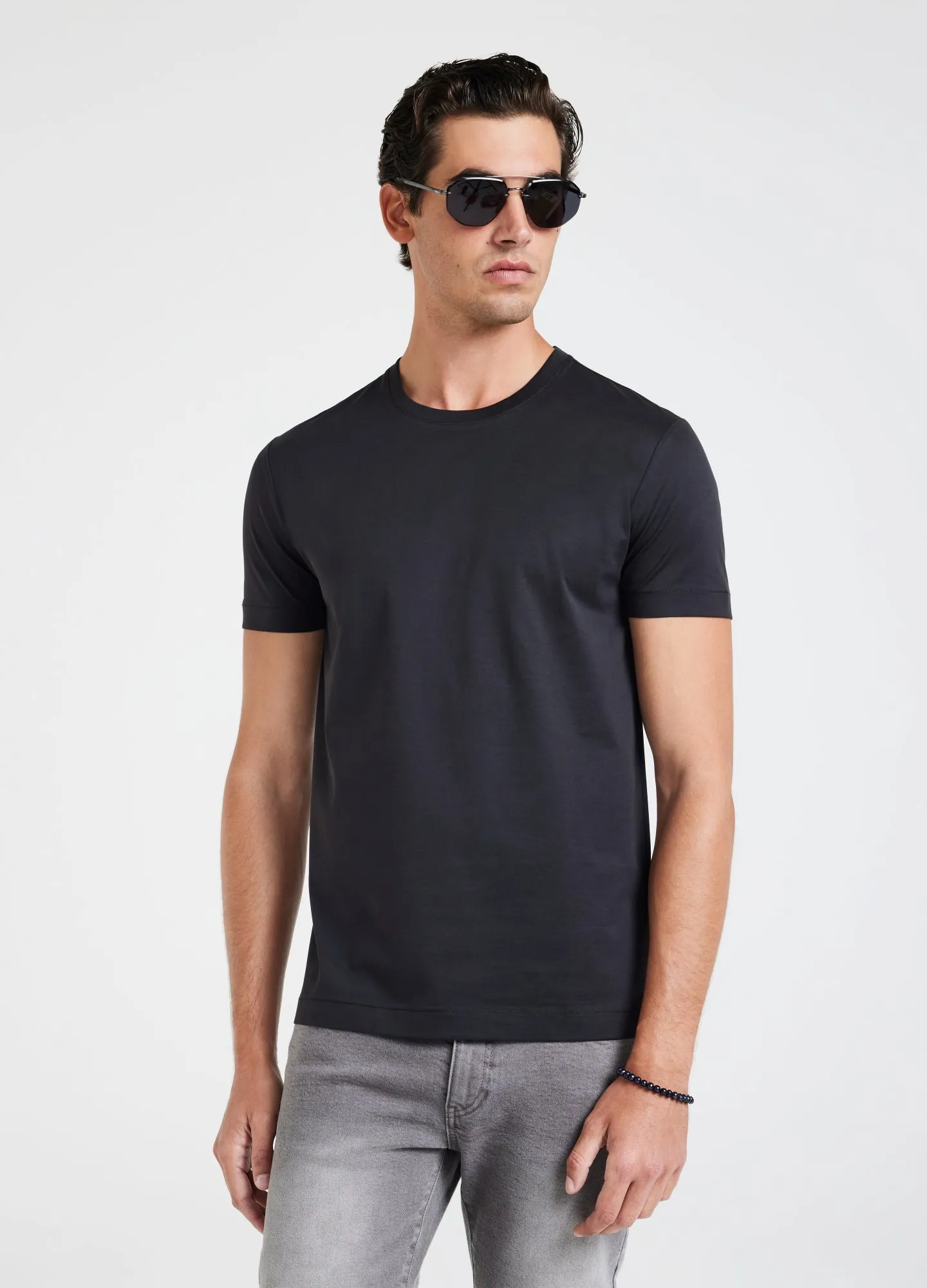 Mercerised Crew Neck T-Shirt Iron