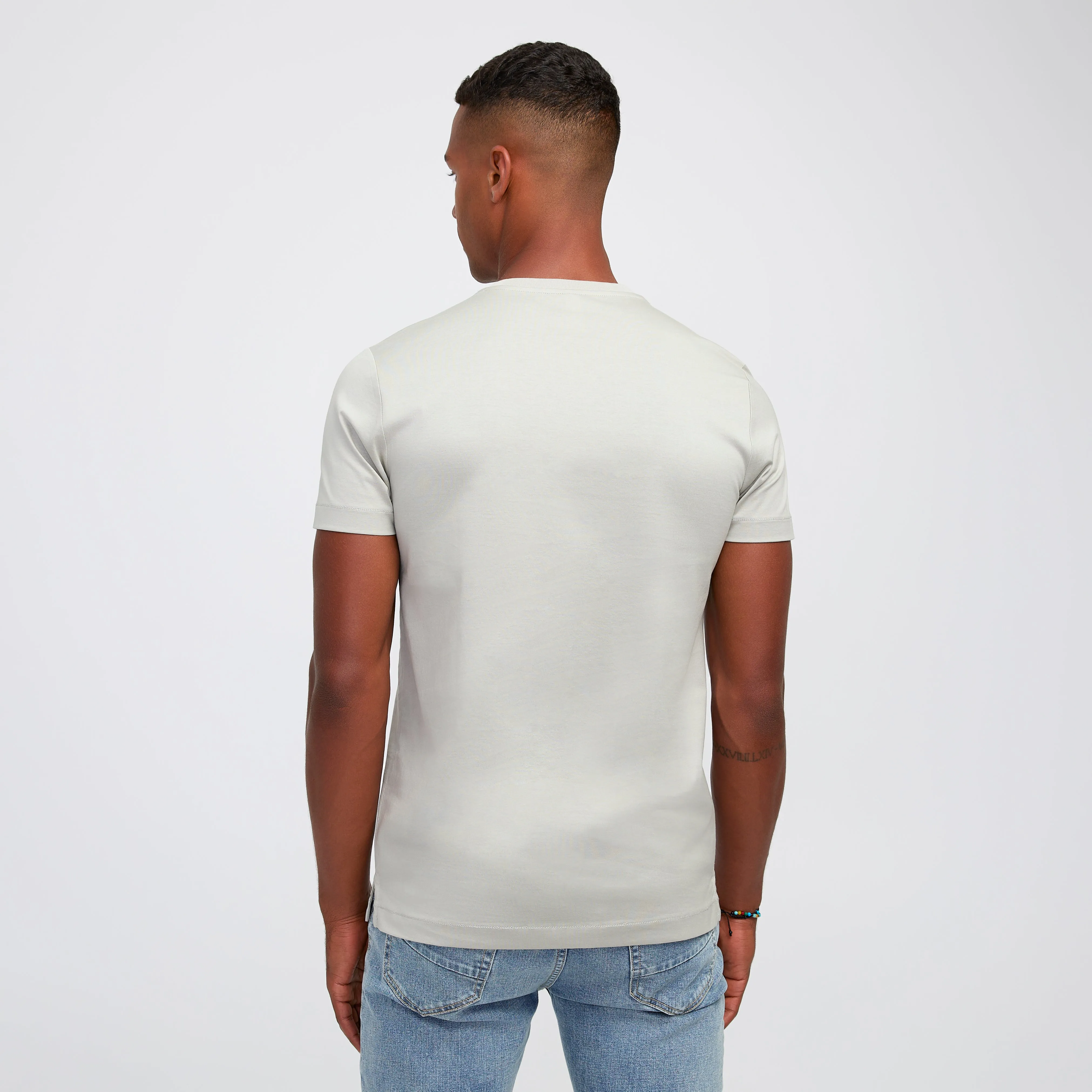 Mercerised Crew Neck T-Shirt Sage Light