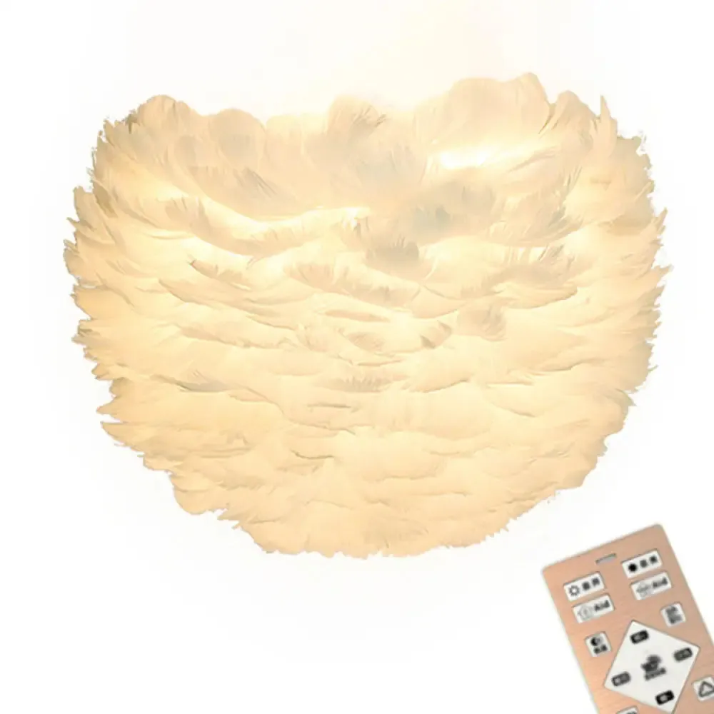 Modern Feather Wall Mount Lamp: Romantic & Cozy Wall Sconce Lighting for Bedroom