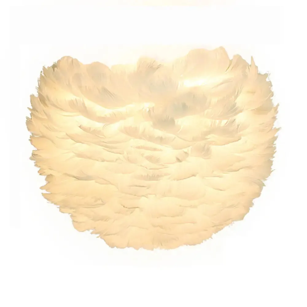 Modern Feather Wall Mount Lamp: Romantic & Cozy Wall Sconce Lighting for Bedroom