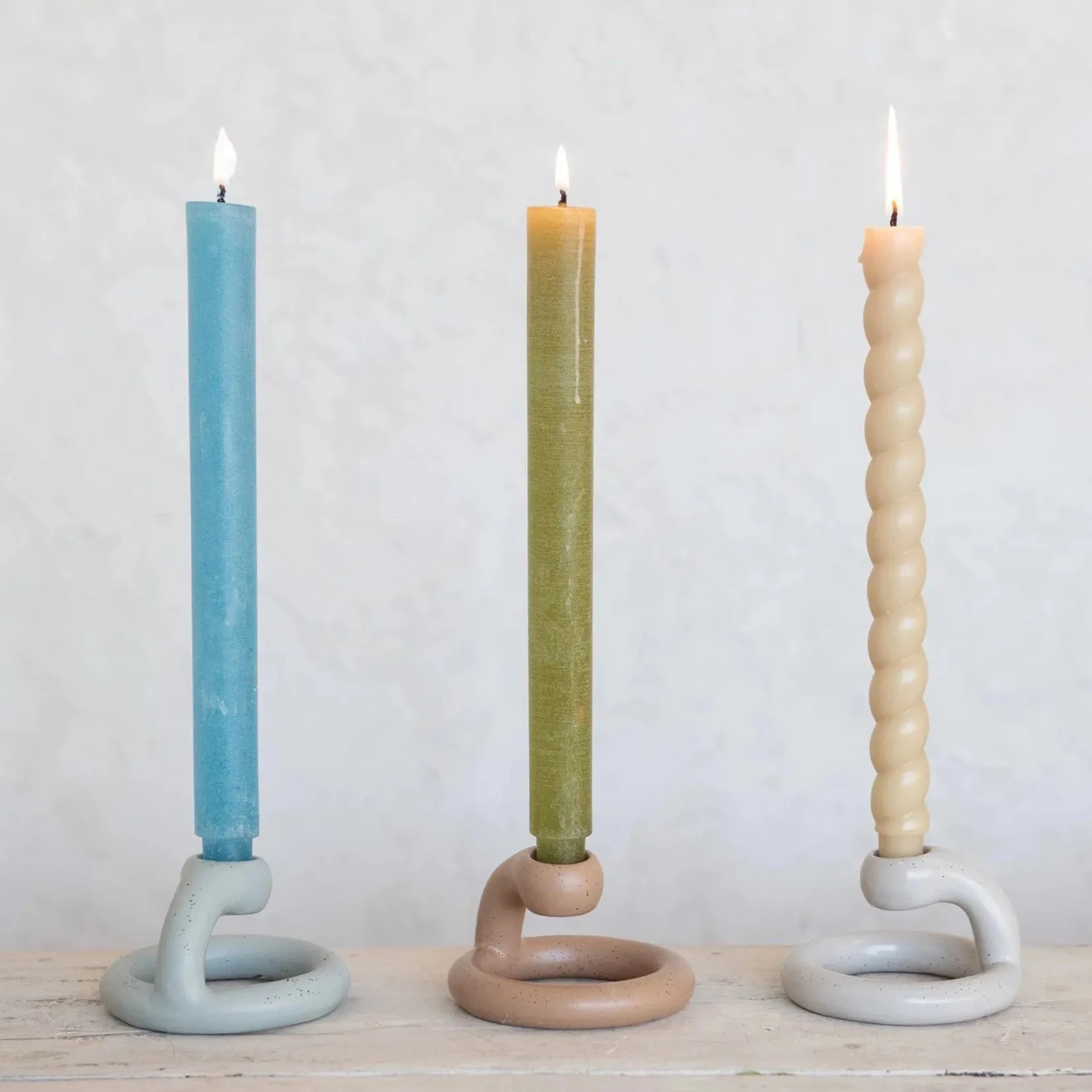 Single Curved Taper Candle Holder