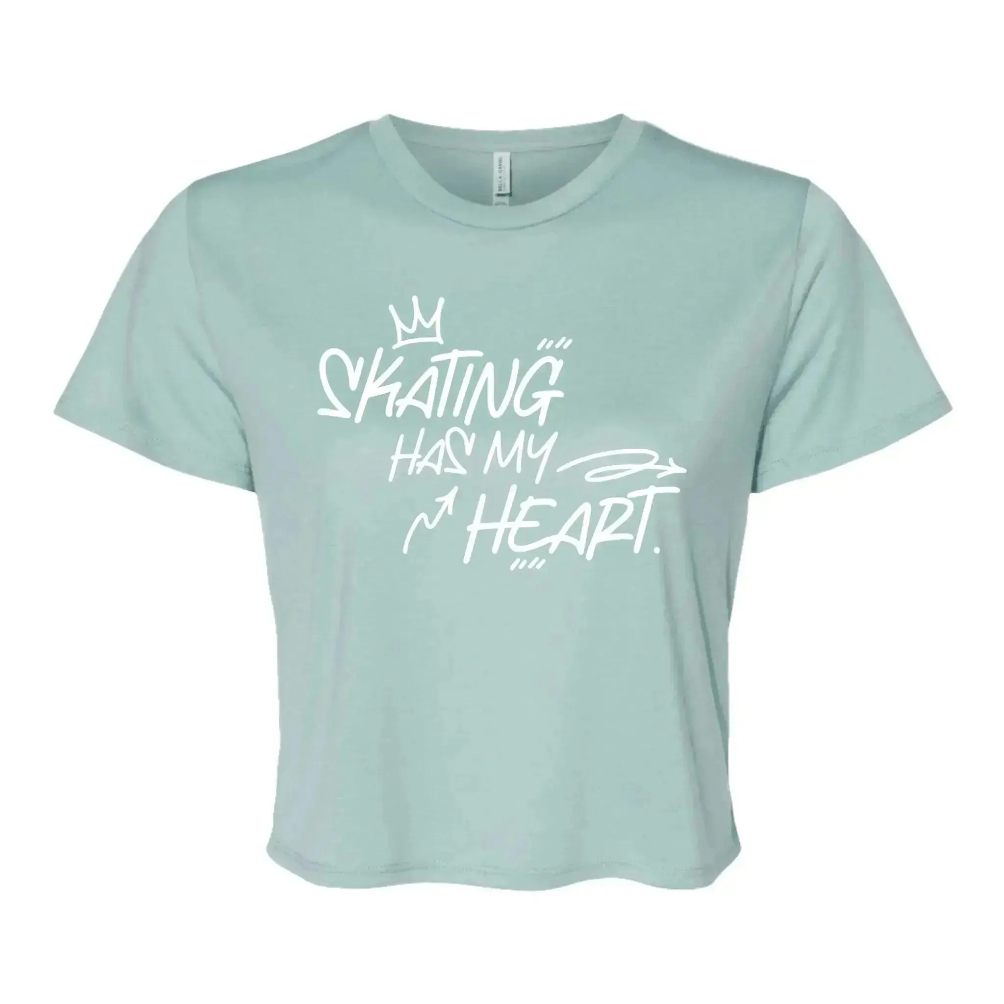 Skating Has My Heart Flowy Crop Tee