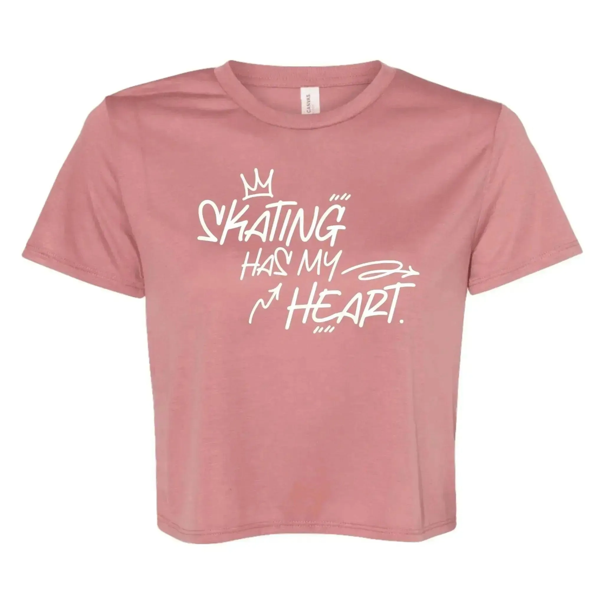 Skating Has My Heart Flowy Crop Tee