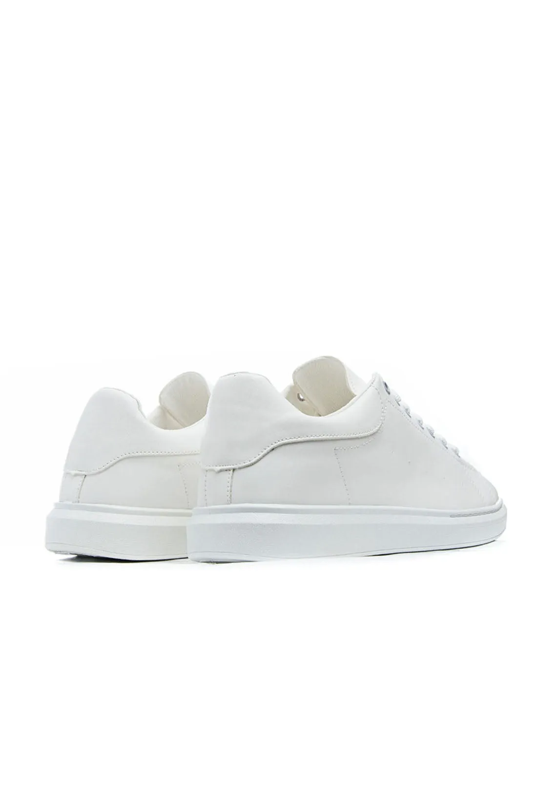 Sneakers - Leather - Basic Lace-Up - White