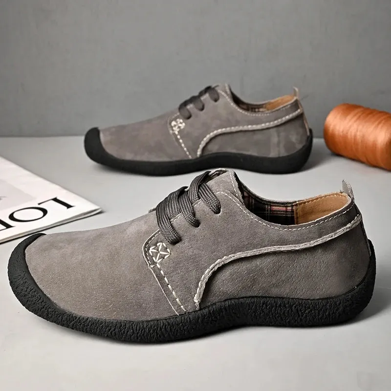 Step into Effortless Style and Comfort with IEERD Suede Leather Lace-Up Casual Shoes