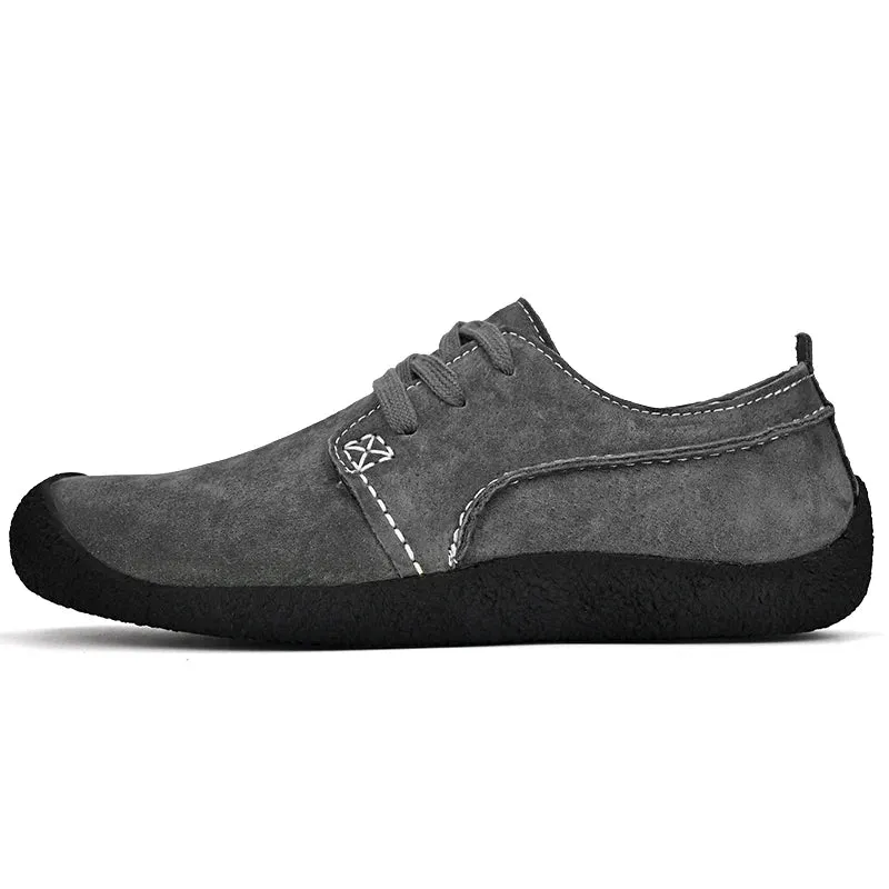 Step into Effortless Style and Comfort with IEERD Suede Leather Lace-Up Casual Shoes