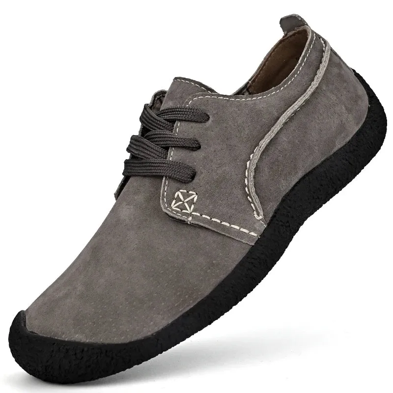 Step into Effortless Style and Comfort with IEERD Suede Leather Lace-Up Casual Shoes