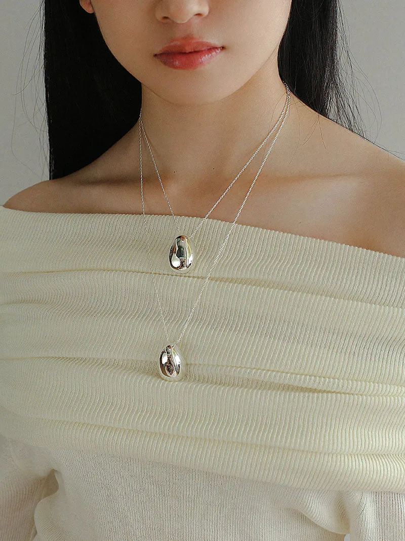 Stylish Large Water Drop Pendant Necklace-Large