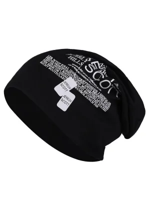 Stylish Sporty Male Beanie with Inscription - SF1695