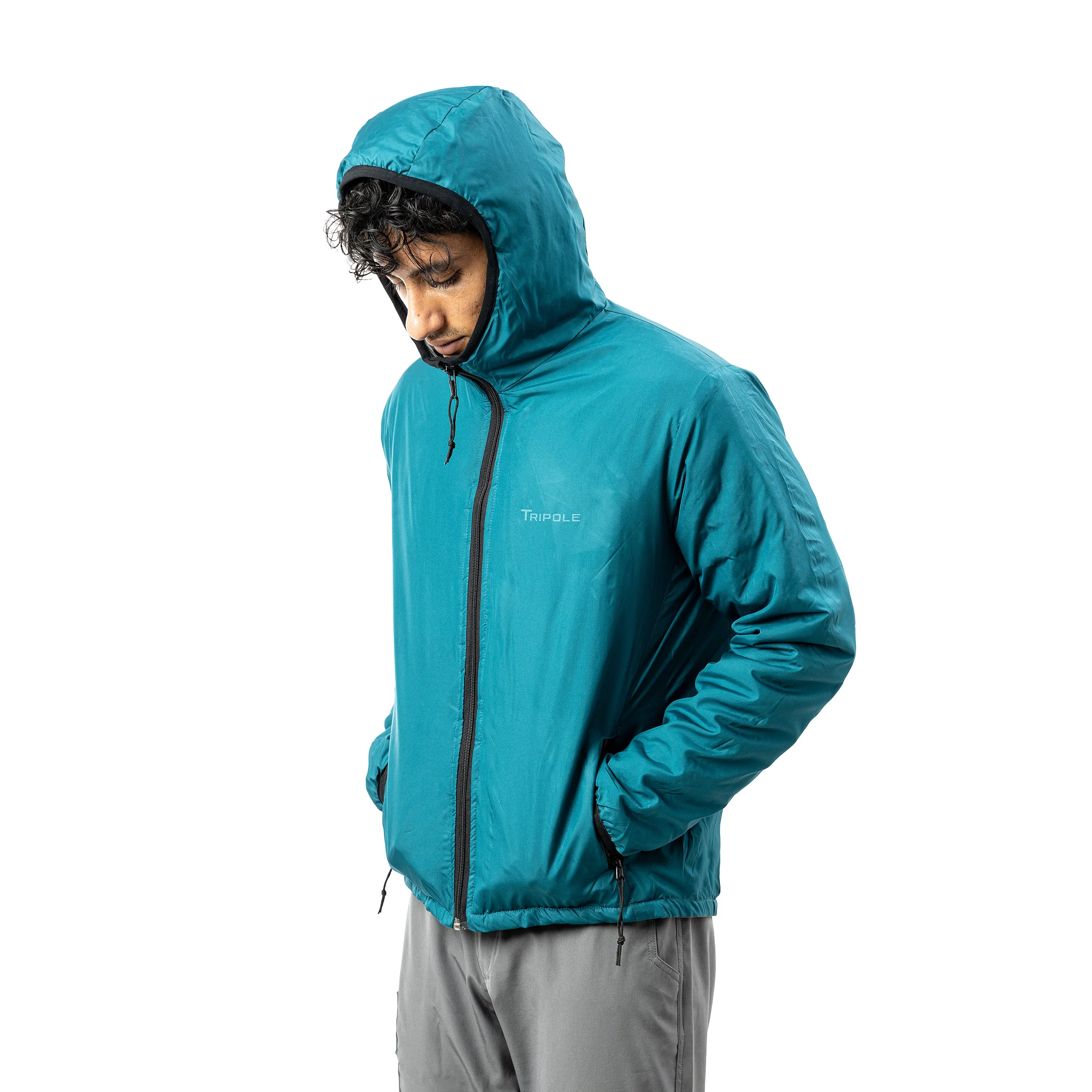 Tripole Men's Winter Jacket 5°C Comfort - Trekking and Daily Use | Sea Green