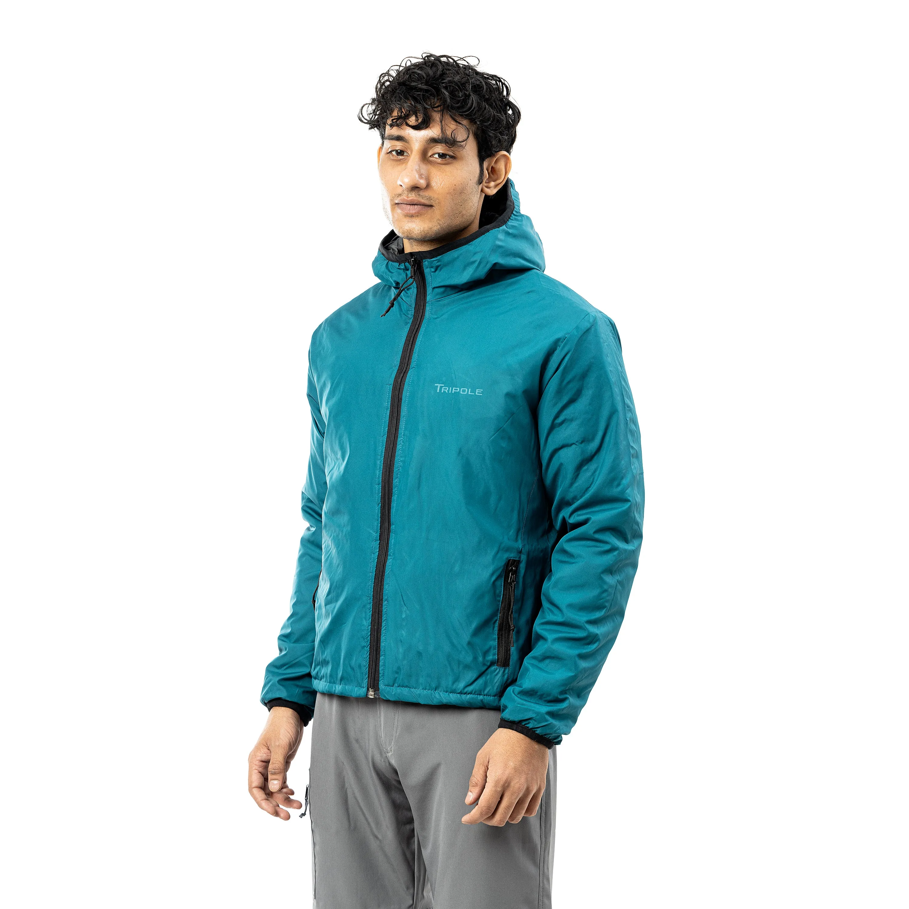 Tripole Men's Winter Jacket 5°C Comfort - Trekking and Daily Use | Sea Green